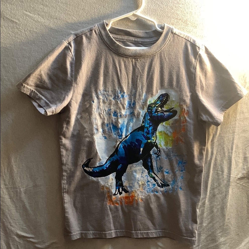 Cat & Jack Gray Blue Dinosaur Tee